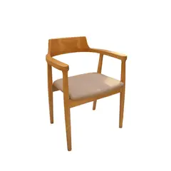 NECTAR - SILLA "CHARM" LINO BEIGE/MADERA CAUCHO CLARO 59*53*78CM
