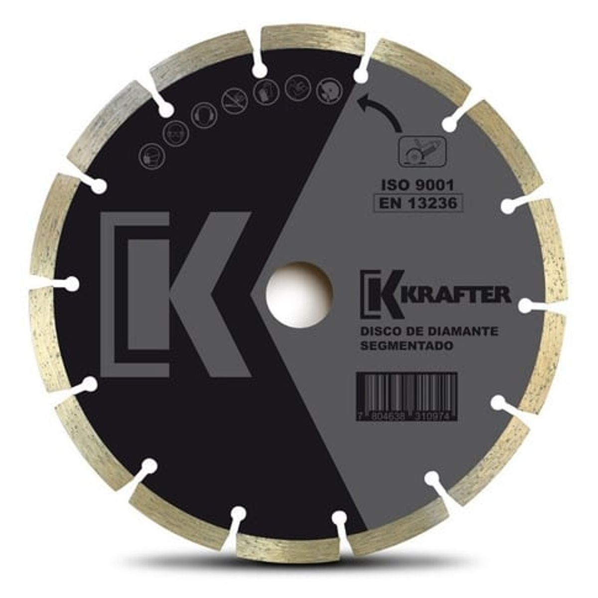 KRAFTER - Disco diamantado segmentado 9"  krafter