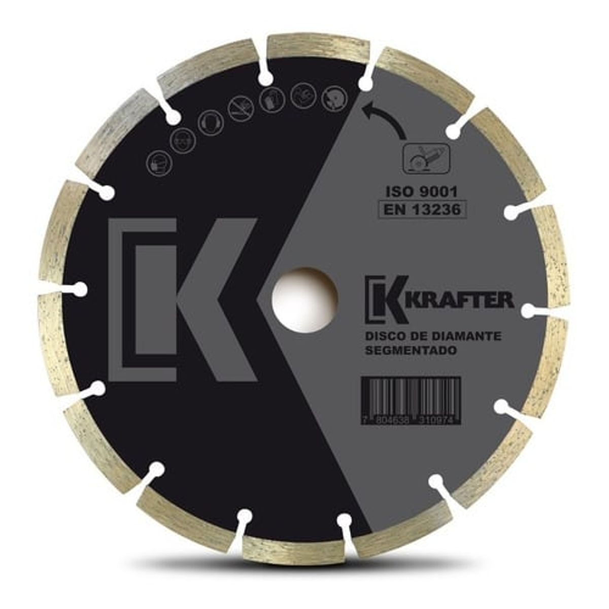 KRAFTER - Disco diamantado segmentado 9"  krafter