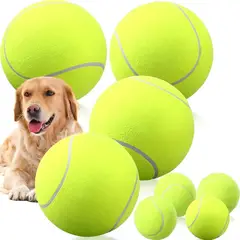 GENERICO - Pelota De Tenis Para Mascotas perros Grandes de 24cm Amarillo Óptico