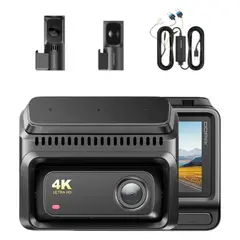 DDPAI - Cámara Para Vehículo Z60T 3Ch 4K 2K 1080P Triple HDR + Cableado IPS