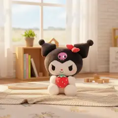 GENERICO - Peluchen Kuromi Con Fresa 30cm Suave un diseño kaweii
