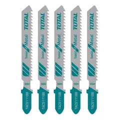 TOTAL TOOLS - Set hojas sierra caladora para metal 5 piezas