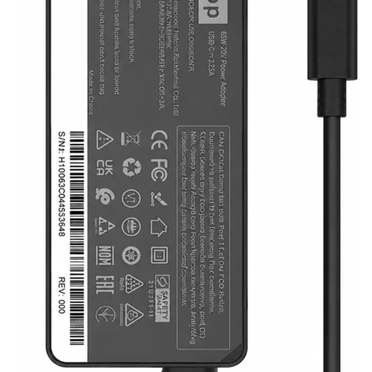 LENOVO - Cargador Notebook Usb-c 65w Para Lenovo Hp Dell Asus