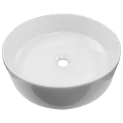 JOYTEK - Lavamanos Redondo Sobreponer Loza 042DB Blanco Brillante - 40x12,5 cm