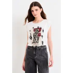 IO - Polera Manga Corta Mujer Crudo