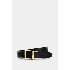 VELEZ - Vélez Cinturón Doble Faz Calix Cuero Mujer Monogram Negro