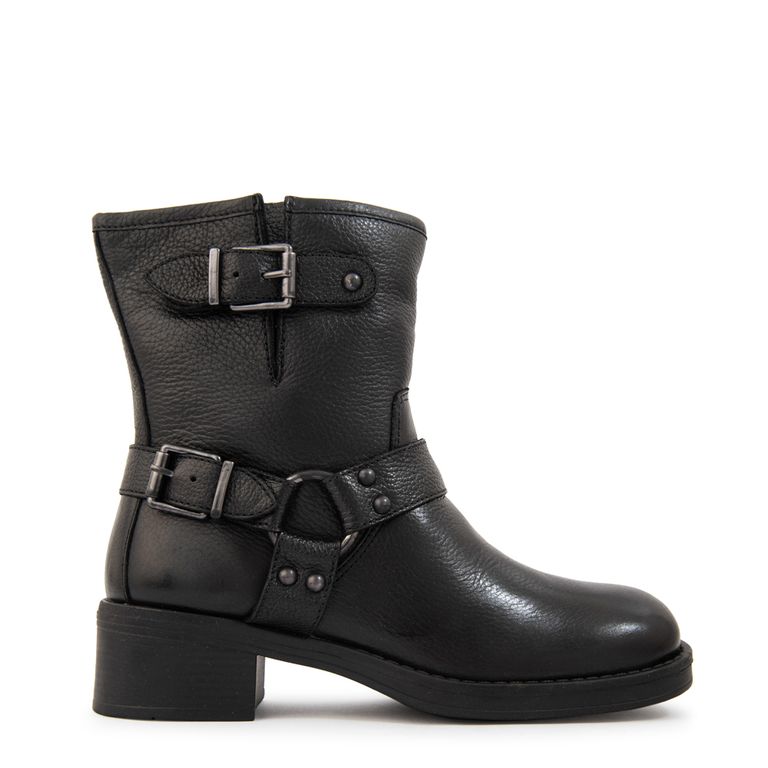 Botin biker dakota cuero negro
