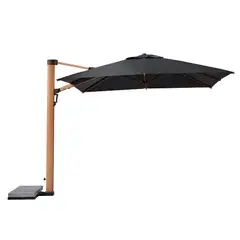 DECO EXTERIOR - Quitasol lateral aluminio Oporto 4x4 mts. color negro - base granito 200 kg.