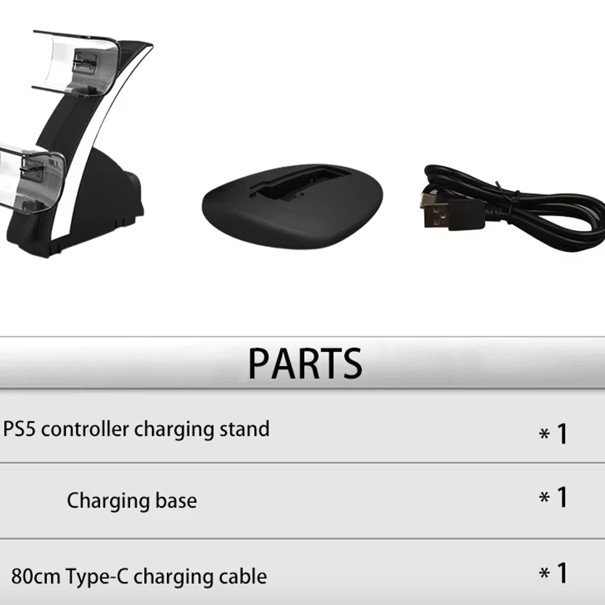 IPLAY - Estación Base De Carga Dual Para Controles Ps5 Tipo C Led