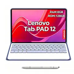 LENOVO - Tablet Pad Plus 12 Idea Tab Plus 8GB+128GB WiFi Y Lápiz táctil+Teclado Morado