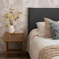 KABECEROS - Respaldo de Cama Lavable 1 Plaza Lino Funda Pestaña Bahia Gris Oscuro