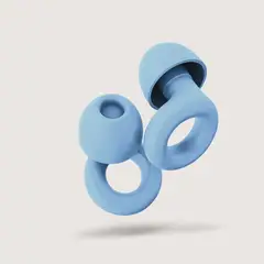 HYPNOS - Tapones para Oídos Reutilizables e Hipoalergénico Silicona 30 db Celeste