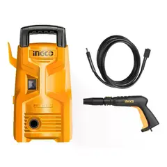 INGCO - Hidrolavadora Eléctrica 1200 W 90 Bar Hpwr12008 Naranja 50 Hz/60 Hz