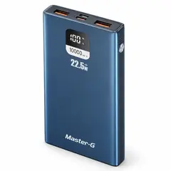 MASTER G - Power Bank 10000mAh Carga Rapida 22.5W Azul