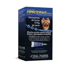 DRAG PHARMA - FIPRODRAG PERRO, PIPETA PULGAS Y GARRAPATAS HASTA 10 KILOS