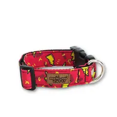 MUMUMU RUFF - Collar Ajustable para Perro Mumumú Ruff Oh Rayos Rojo L
