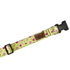 MUMUMU RUFF - Collar Ajustable para Perro Mumumú Ruff Likes Verde Lima S
