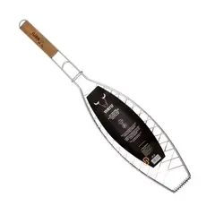 WAYU - Parrilla para Pescado con Mango de Madera Ergonómico