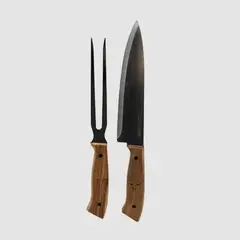 WAYU - Set Cuchillo y Tenedor Trinchante para Asado Premium