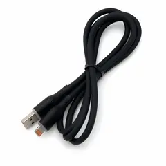 GENERICO - Cable USB-A a Lightning para iPhone 1 m Silicona Carga y Datos Negro