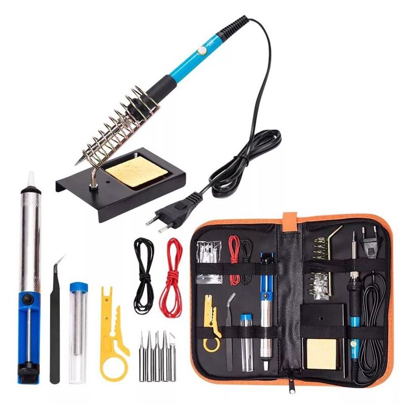 GENERICO - Kit Cautín Soldador 60W Punto Lápiz Temperatura