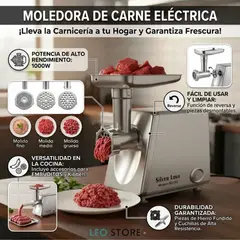 MOVI - Moledora de Carne 1000W para Longanizas, Choripanes y Empanadas Caseras