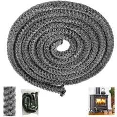 MOONCORE - Sello Cordón Para Puerta De Estufa 10mm X 2m Negro Alta Temp
