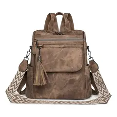 VIDA BUENAS - Mochila Cartera De Cuero Elegante A La Moda Para Mujer Chic