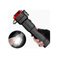 GENERICO - Linterna Táctica 4en1 Emergencia Martillo Seguridad Usb Linterna Rojo Luz Blanco Labg