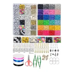 GENERICO - Kit para hacer Pulseras trae Cuentas Mostacillas Letras 24 Colores