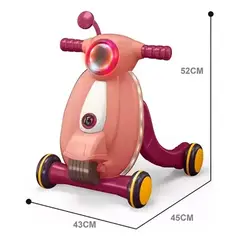 GENERICO - Caminador Correpasillos Bebe Musical Baby Walker Rosa