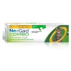 NEXGARD - Combo Pipeta Antiparasitarios Gatos 2,5 A 7,5 Kg 1 Pipeta