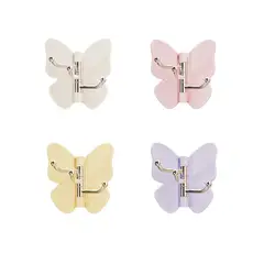 VATYERTY - 4 piezas de ganchos ABS de mariposa