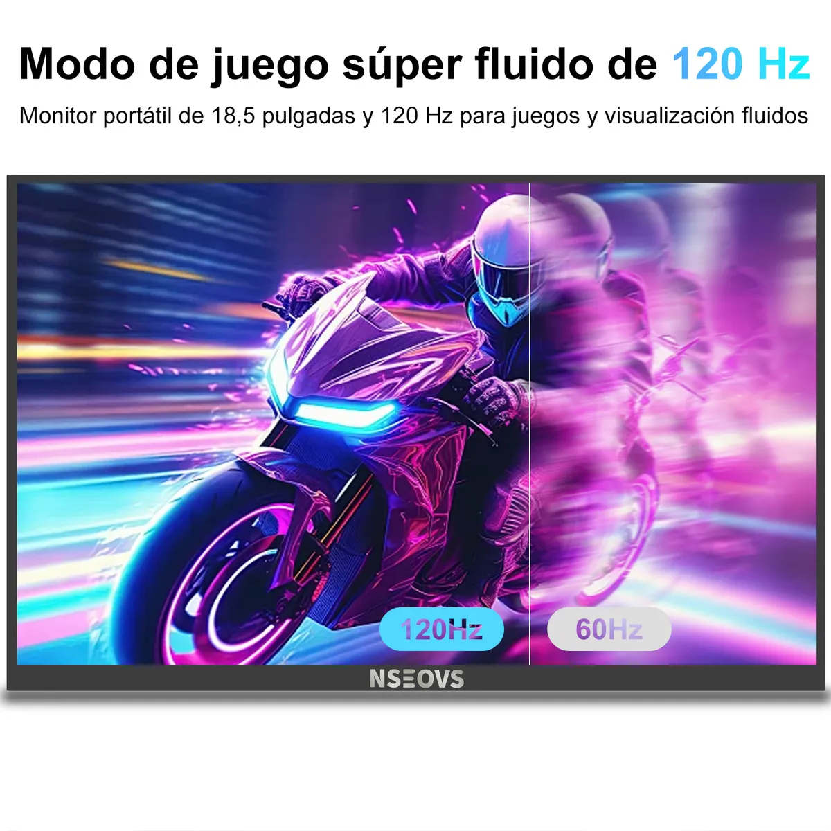 NSEOVS - Monitor Portátil Táctil Gamer NSEOVS 18.5'' FHD 120Hz