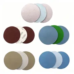 GENERICO - Pack 15 Discos de Lija al Agua con Sistema Velcro 125mm Granos 1000 a 5000 para Pulido de Precisión