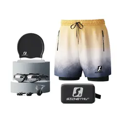 TIOZONEY - 5pcs Bañadores para hombre - Amarillo