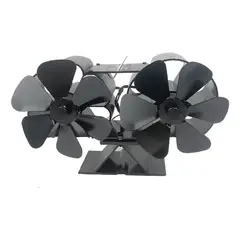 GENERICO - Ventilador Estufa a Leña 6 Aspas Chimenea Termoeléctrico Autónomo