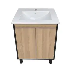 JOYTEK - Mueble de Baño Altair Nogal Claro con Cubierta 60x46x84 cm
