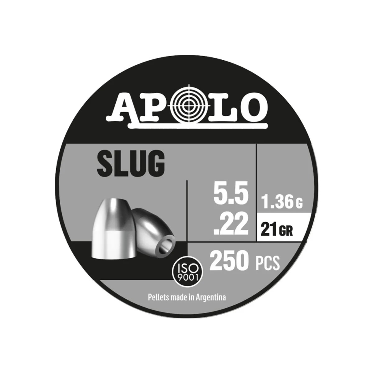 APOLO - Poston Apolo Slug 5.5mm 21gr 250u.