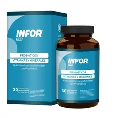 INFOR - Pro 3 Probióticos Vitaminas Minerales 30 Comprimidos Sabor Sin sabor