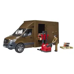 BRUDER - FURGON MERCEDES-BENZ SPRINTER UPS CON CONDUCTOR ESCALA 1:16