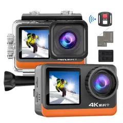GENERICO - Cámara Deportiva 4K 16MP Pantalla Dual