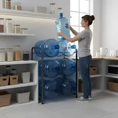 GENERICO - Rack organizador para 6 bidones de agua vacíos o llenos