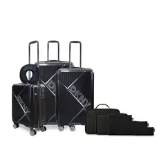 DKNY - Set 3 Maletas Your Call negra + Almohada + 6 organizadores bk