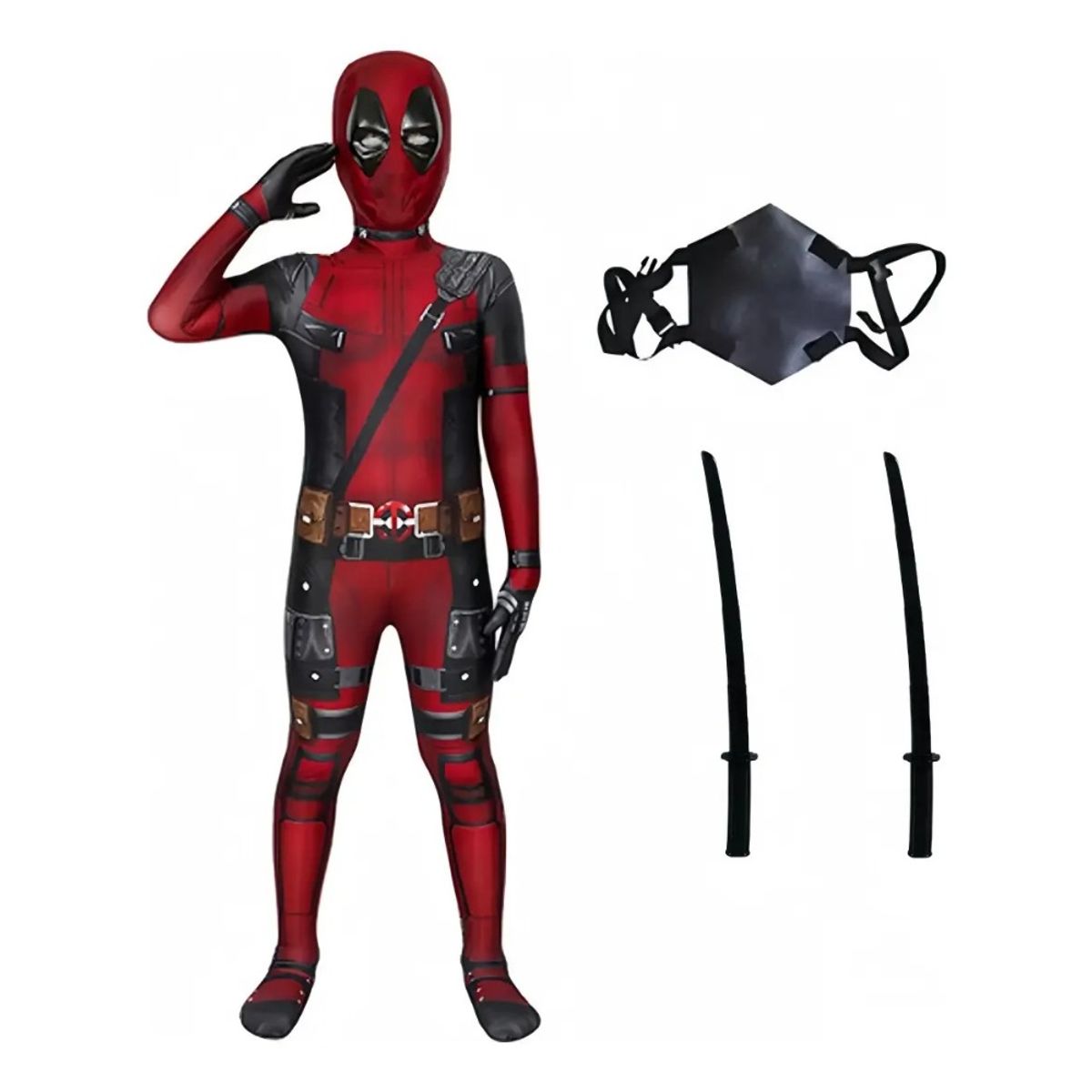 GIOIO - Disfraz Deadpool con Mascara Niño