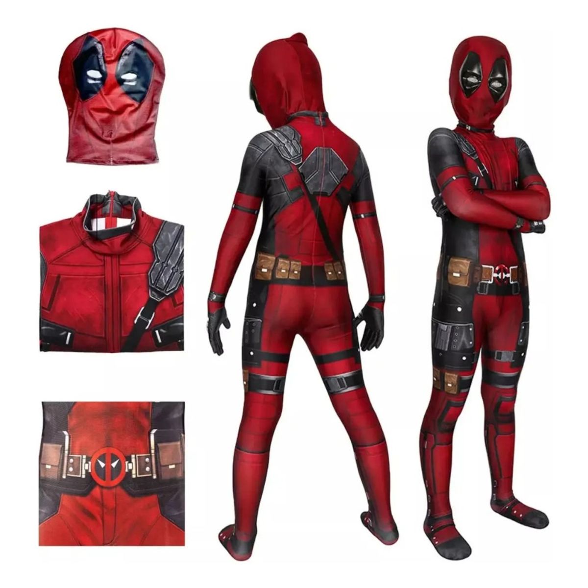 GIOIO - Disfraz Deadpool con Mascara Niño