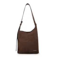 AMPHORA - Cartera corte oval isna café oscuro