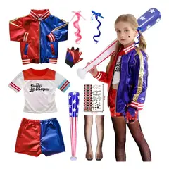 GIOIO - Kit De Disfraz Harley Quinn Para Niña Halloween