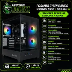 AMD CORP - PC Gamer Ryzen 5 8500G / SSD 512GB / 16GB DDR5 5600MHz / Radeon Radeon 740M
